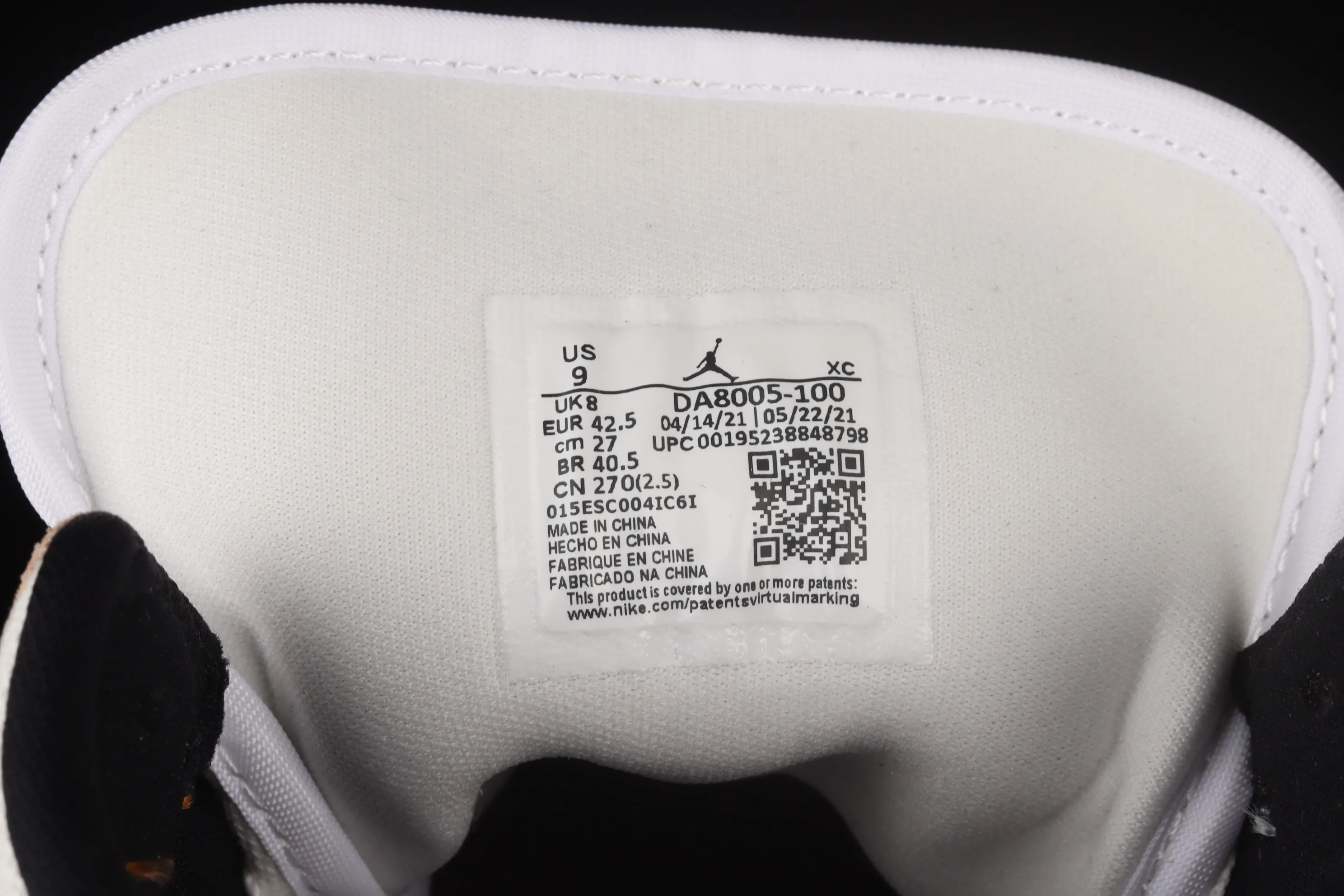 All categories Air Jordan Jordan series basketball shoes Air Jordan 1 Mid Air Jordan 1 Mid AJ1 Joe 1 watercolor ink fluorescent Zhongbang basketball shoes DA8005-100